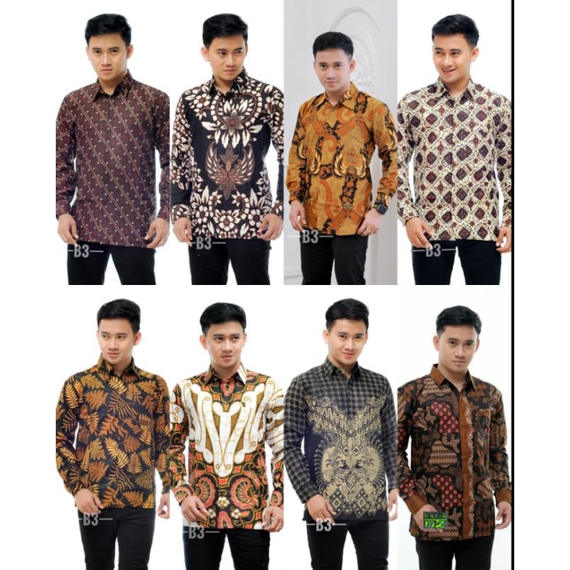 BATIK PRIA LENGAN PANJANG SIZE M L XL XXL BATIK PUTRA BERKAH JAYA 333