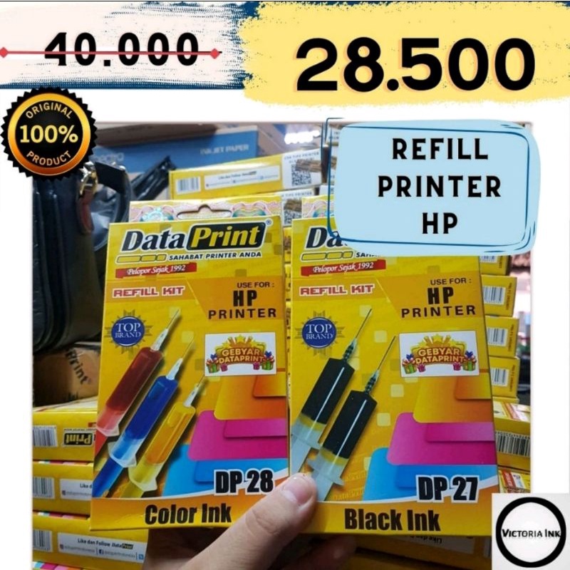 Dataprint Refill Kit Canon HP Tinta Refill Canon HP Dataprint DP 27 DP 28 DP 40 DP 41