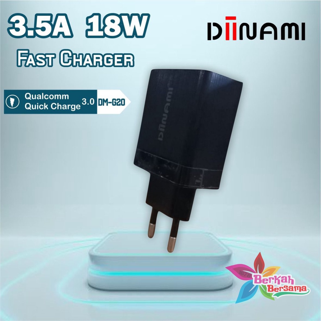 G20 DIINAMI 3A 18W Qualcomm QC3.0 Fast Charger Quick Charger Adaptor Ori GARANSI 1BULAN BB6020