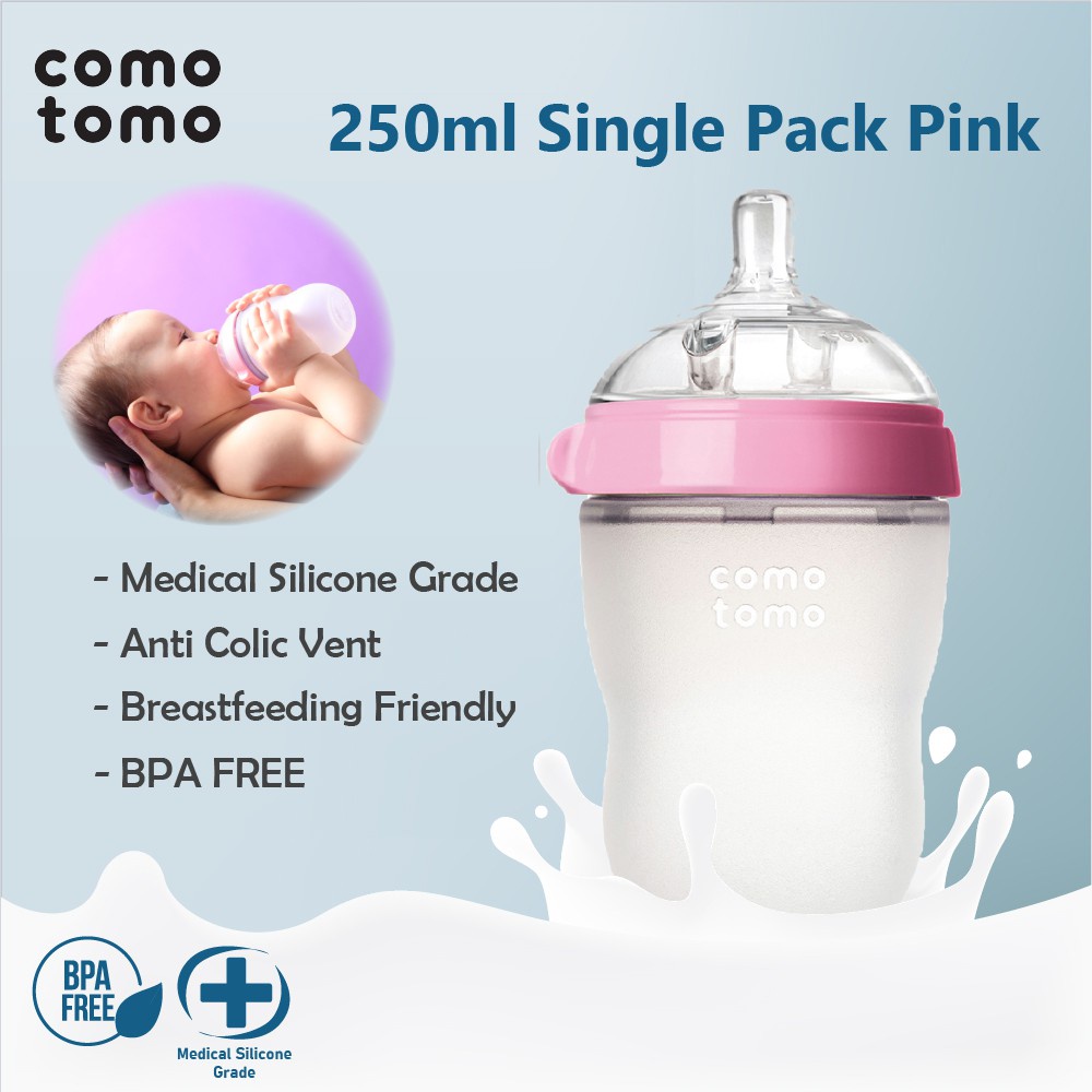 Comotomo Baby Bottle Anti kolik 250ml Single Pack / Botol Susu Bayi