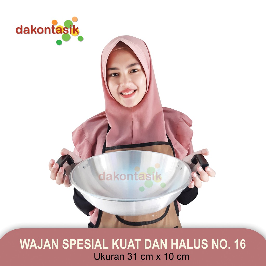 DakonTasik - SP16 Wajan Kuali Spesial Alumunium Halus Katel Penggorengan No 16