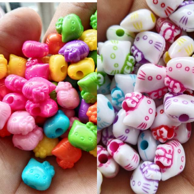 45 - 50pcs Manik Kitty - manik Kitty warna -  Monte Kitty pastel - Manik hello Kitty