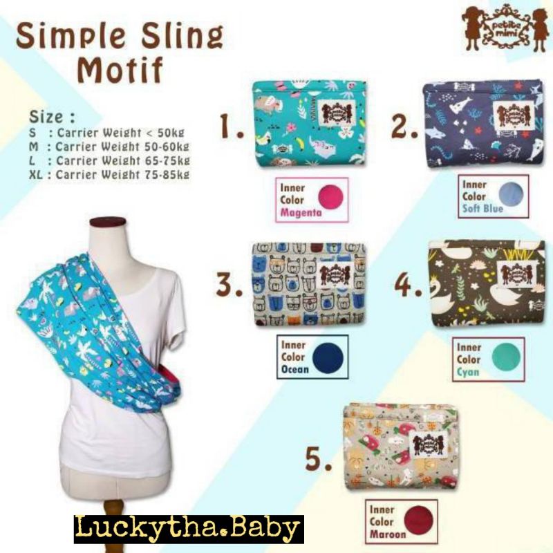 Geos Petite Mimi / gendongan kaos / Gendongan instan / kain gendong modern / gendongan terbaru
