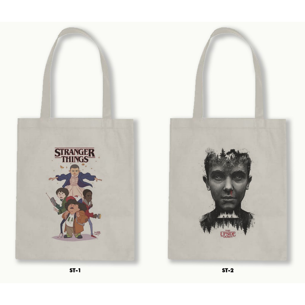 TOTE BAG BLACU - STRANGER THINGS