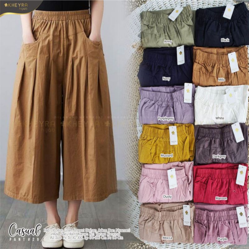 100% ORI Casual Pants #29 Kulot Wanita by Kheyra