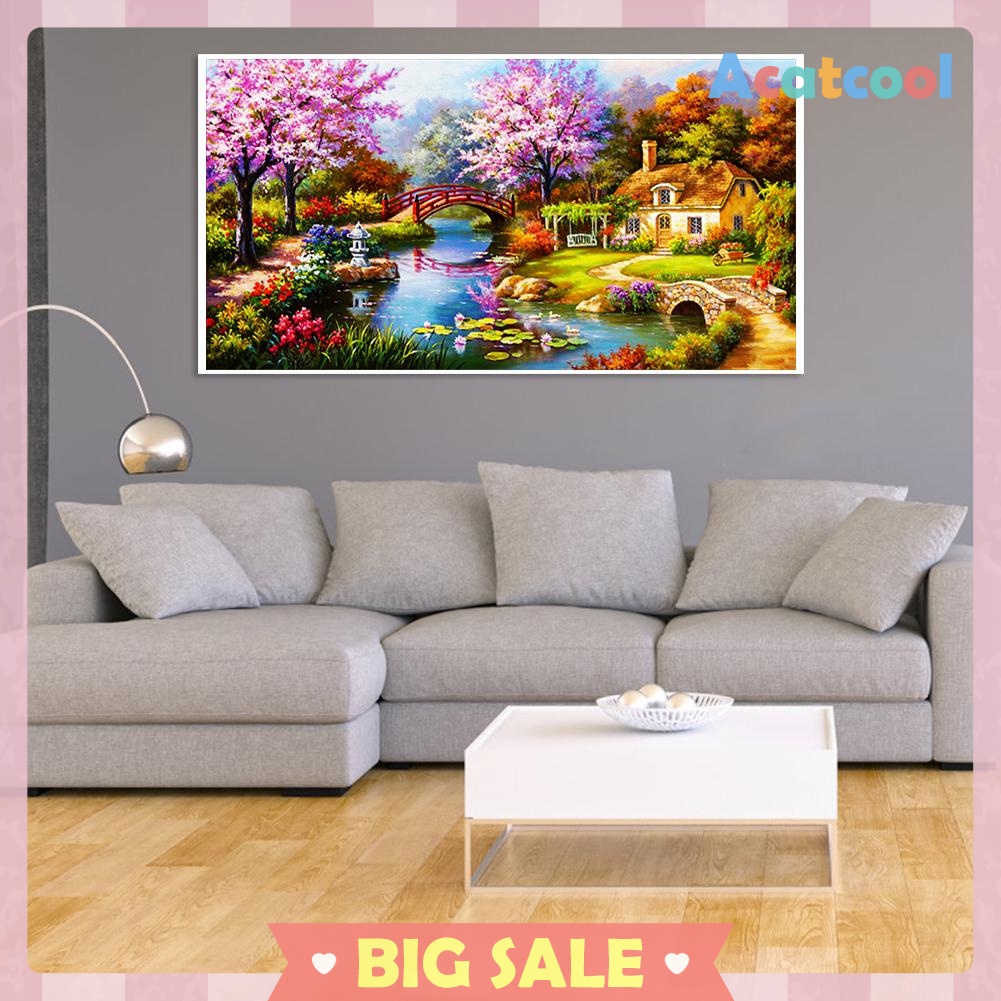 5D DIY Full Drill Diamond Painting Scenery Cross Stitch Mosaic Craft Kit