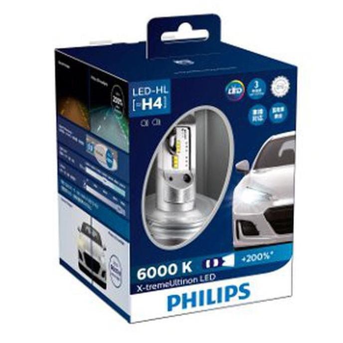 STAR PHILIPS XTREME ULTINON LED H4 6000K - LAMPU DEPAN MOBIL HI L B12HB7 #5