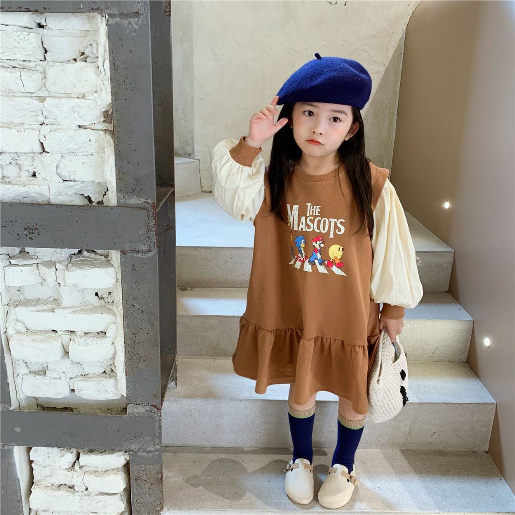 Plazababyku PASSWORD DRESS MASCOTTS Dress Sweater 1 - 7 Tahun Baju Anak BerKualitas