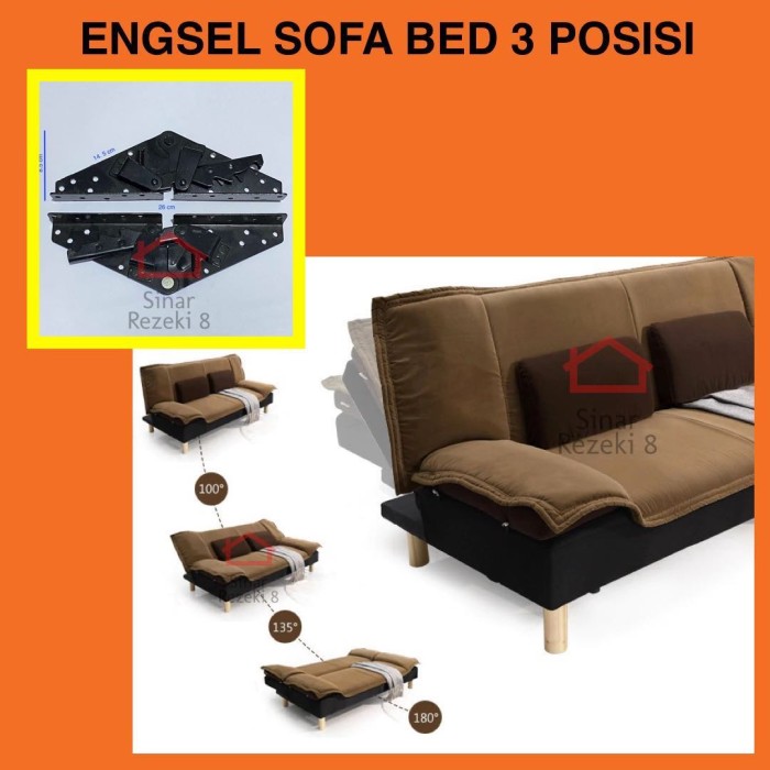 Engsel Sofa Bed Lipat Reclining Sofabed Tidur Lazy Malas Reklening
