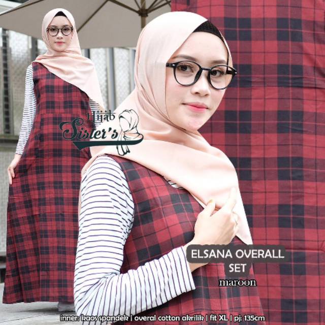 ELSANA OVERALL SET / SETELAN WANITA INNER + OUTER