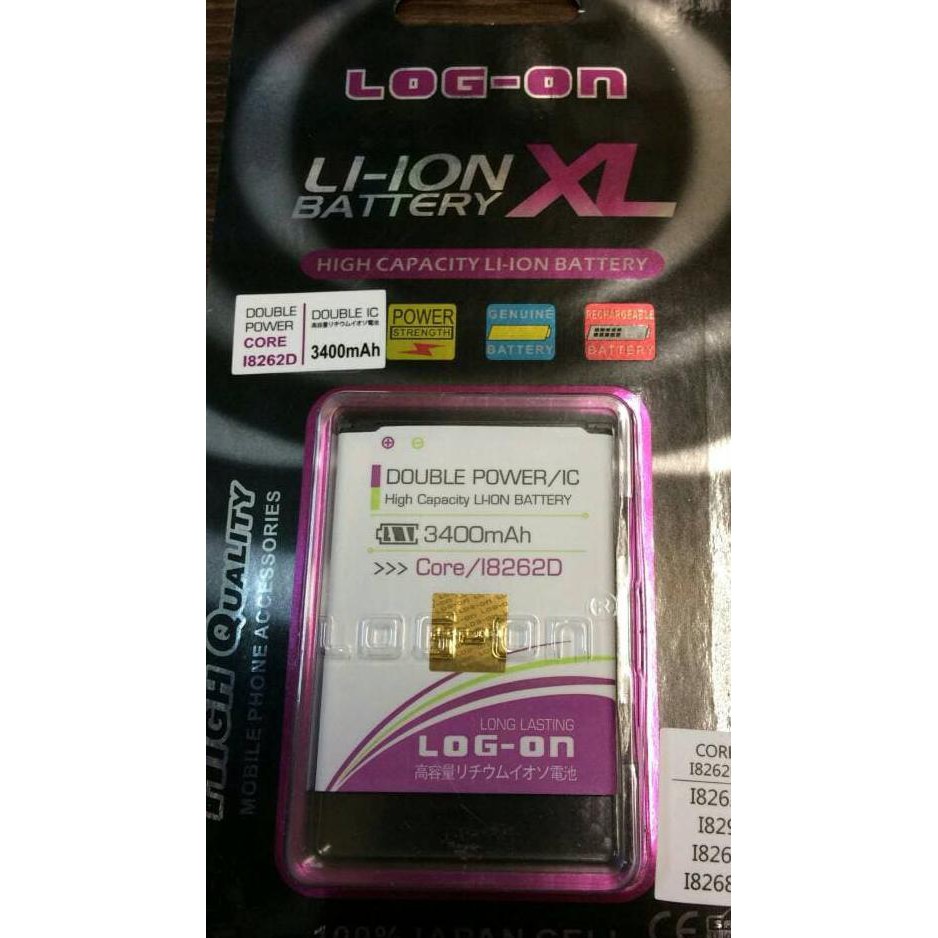 Baterai Samsung Core i8262 Double Power - Yandra.Puspitasari.seller