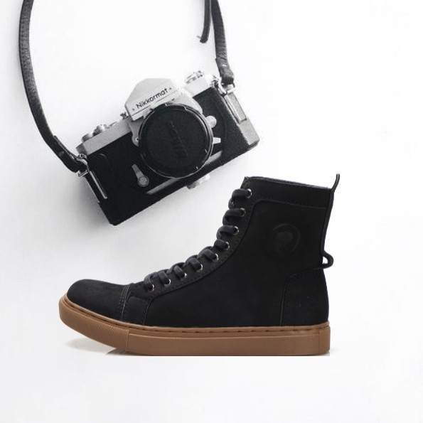 Khafra Black | Sepatu Vintage Klasik High Hi Pria/Cowok/Men Boots Original Footwear | FORIND Greata