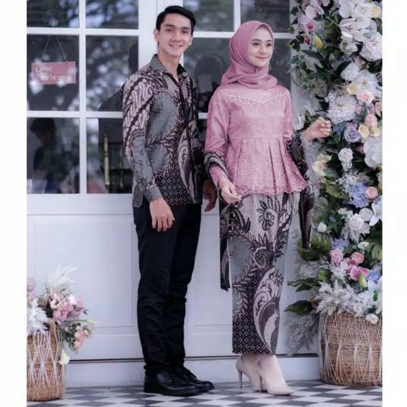 KEBAYA COUPLE SEMI PRANCIS Katun BAHAN KEBAYA SEMI FRANCE CORNELI COUPLE DANILLA BATIK COUPLE Asyifa