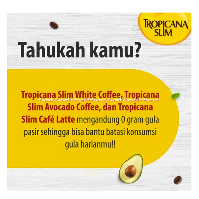 Tropicana Slim Cafe Latte 140gr Kopi dengan Gula Rendah Kalori dan Krimer Coffee Low Sugar