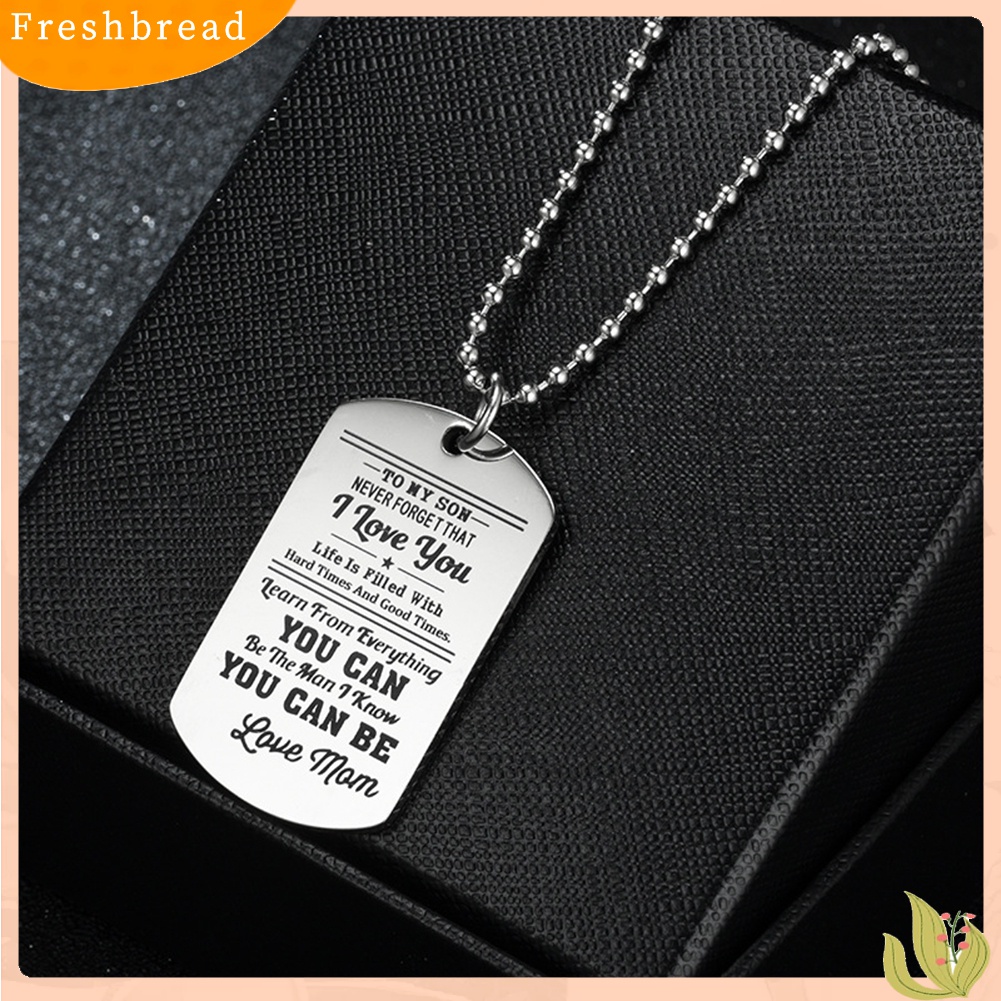 Terlaris Fashion Men Dog Tag Caving Letters Pendant Chain Necklace Key Ring Jewelry Gift