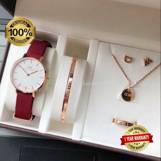 [ ORIGINAL ] DW | Daniel Wellington | PAKET GIFT atau KADO | Jam Tangan Pria | Jam Tangan Wanita