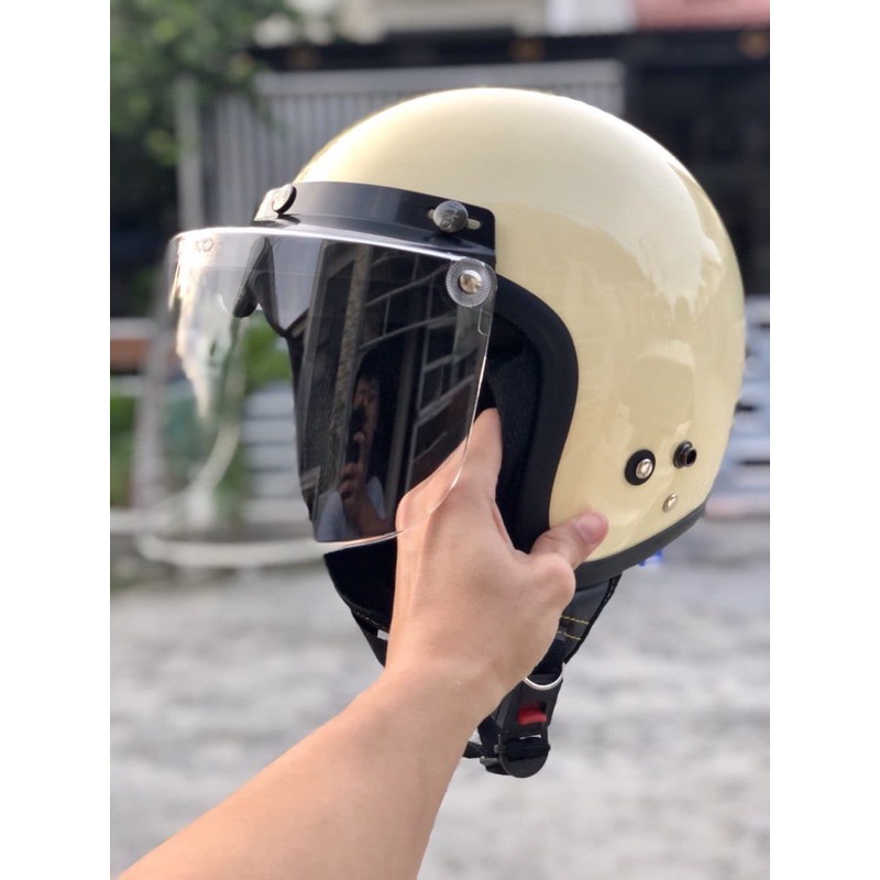 Helm Bogo Dewasa Retro Full Leher Sni