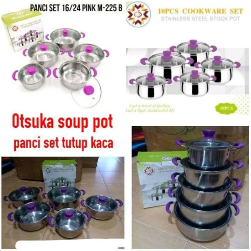 Panci set tutup kaca