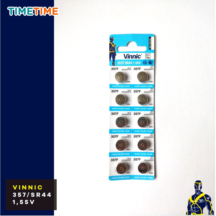 Original Battery Vinnic 357 SR44 1,55V Baterai Batre MURAH AWET