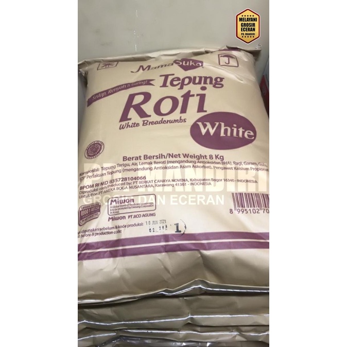 

[[COD]] TEPUNG ROTI MAMA SUKA PUTIH 8 KG WHITE BREADCRUMBS TERMURAH Kode 124