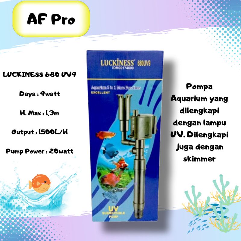 Pompa Aquarium Lampu UV LUCKINESS 680UV