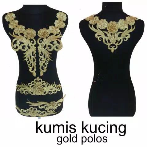 Renda bordir bunga tempel