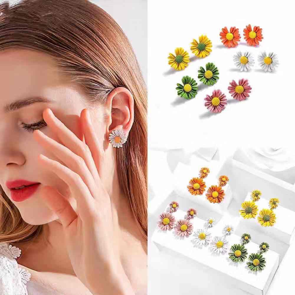 Anting Stud Bentuk Bunga Daisy G-Dragon Gaya Korea Untuk Wanita by Aira