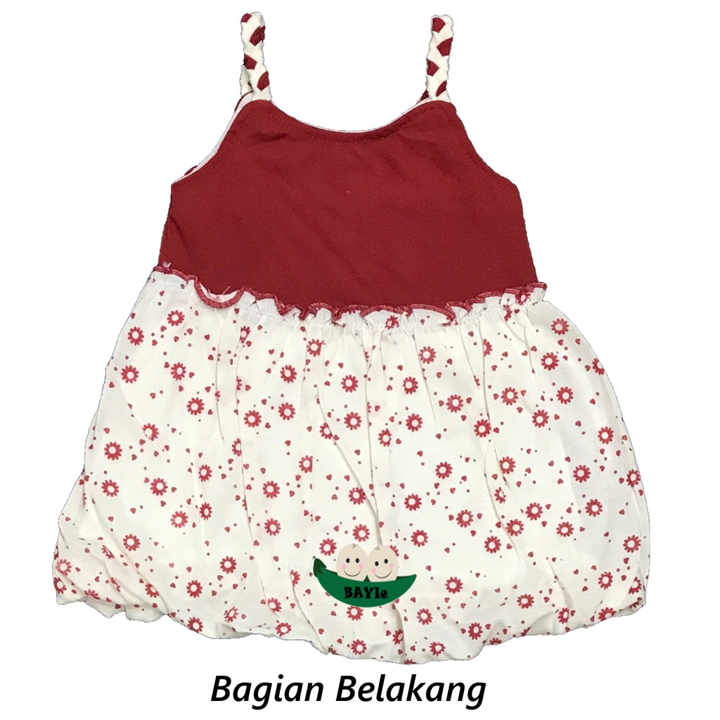 BAYIe - Baju bayi Perempuan Dress Ballon Kelabang motif BEAR PLANET KIDS usia 0-12 bulan