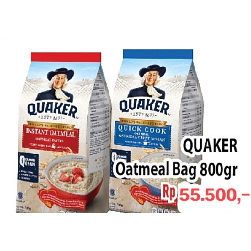 

Quaker oatmeal bag 800gr