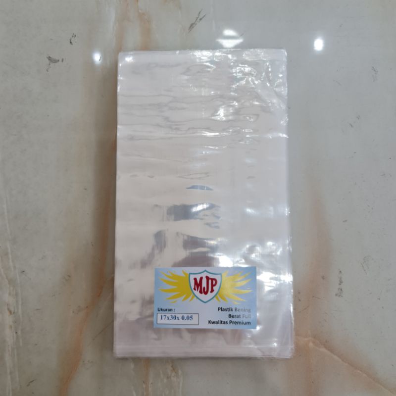 Plastik PP Bening MJP Tebal 05 uk 17x20  17x25 17x27 17x30 17x35