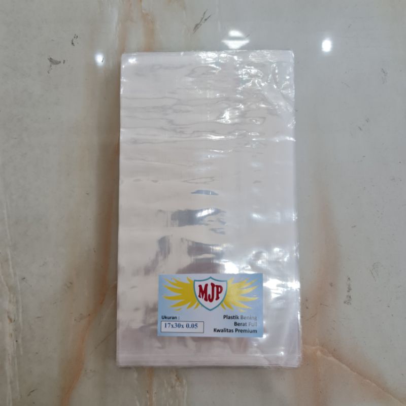 Plastik PP Bening MJP Tebal 05 uk 17x25 17x30 17x35