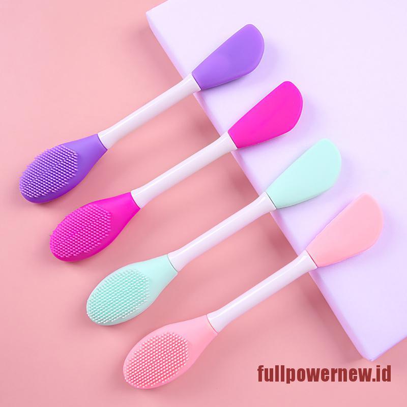 Facial Wash Brush Cleaner Skincare Double-Ended Mask Brush Applicator Massage