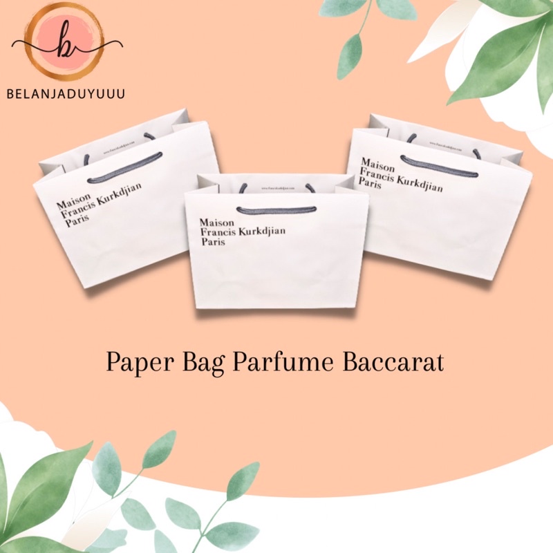 Paper Bag Parfum Baccarat Small 27x11x21 cm Pembungkus Kado Box Perfume