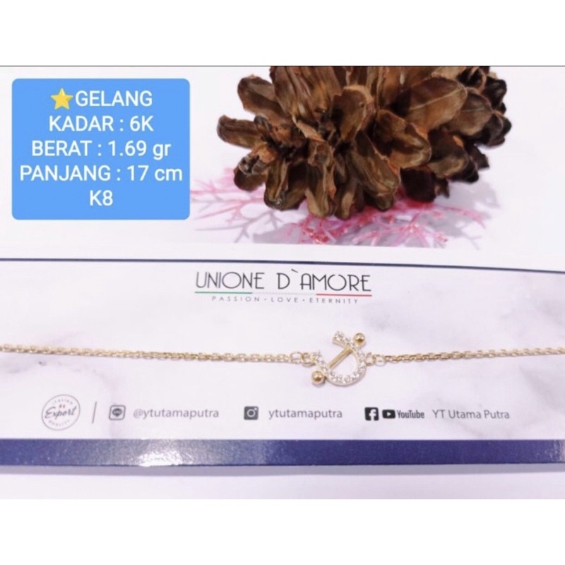 Gelang rantai ringan kadar 300/6karat yunabi fashion