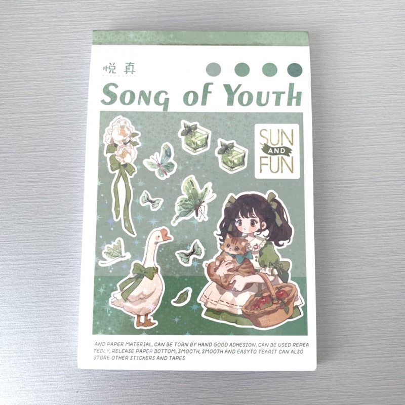 

Aesthetic Sticker Book Song of Youth / Buku stiker