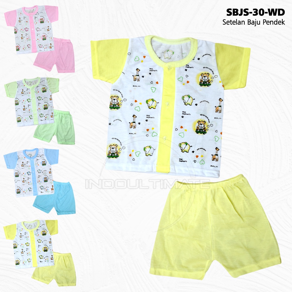 SBJS-30WD Setelan Baju Pendek + Celana Pendek Bayi (0-6 Bulan) Setelan Baju Bayi Kualitas SNI Baju Bayi Baru Lahir Baju Tidur Bayi Baju Harian Bayi Atasan Kaos Bayi Pakaian Bayi Celana Panjang bayi Celana Bayi Baru Lahir Perlengkapan Bayi Baru lahir Newbo