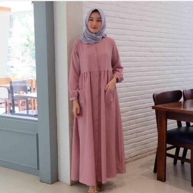 Gamis Pokita Kancing Aktif bisa BUSUI