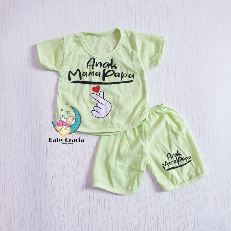 Setelan Anak Dan Bayi / Setelan Baju Motif Anak Mama Papa