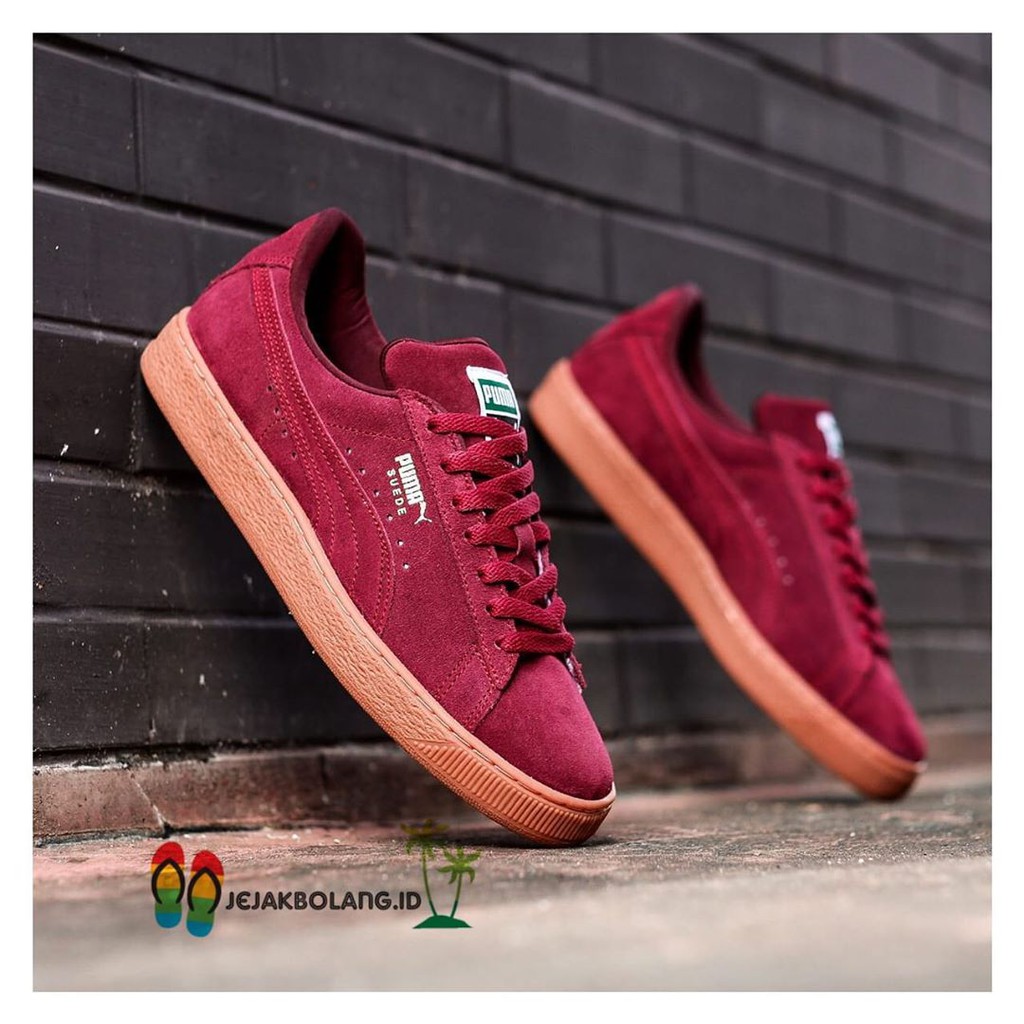 PUMA SUEDE CLASSIC MAROON GUM | Shopee Indonesia