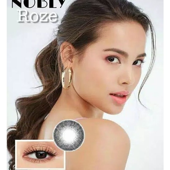 Softlens NOBLY IDOL ROZE FLAT DIA 15.00mm NORMAL MINUS IVORY CARAMEL SUPER BLACK GALAXY -0.50sd-3.00/Lensa  Kontak/BS