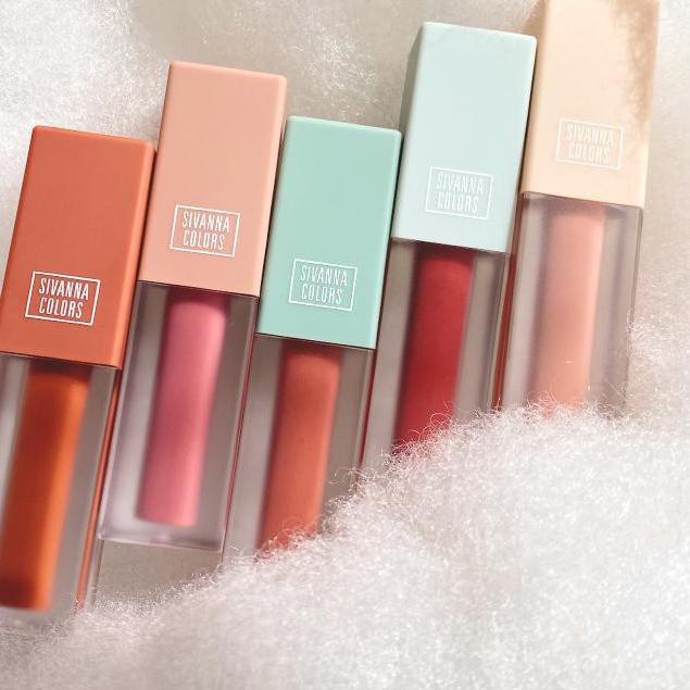 Mall Lidra  BPOM Sivanna Colors In The Peach Pro Velvet Lip Liquid Lipstik Lipstik Matte Soft Awet T