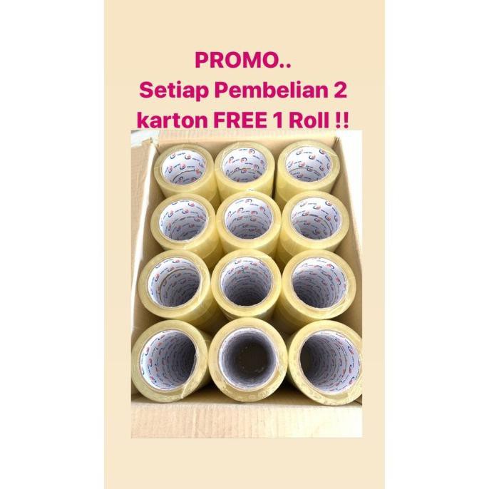 

Lakban Isolasi Solatip Bening / Cokelat 2" (48 Mm X 90 Yard) /Dus - Bening Leovivi96Out