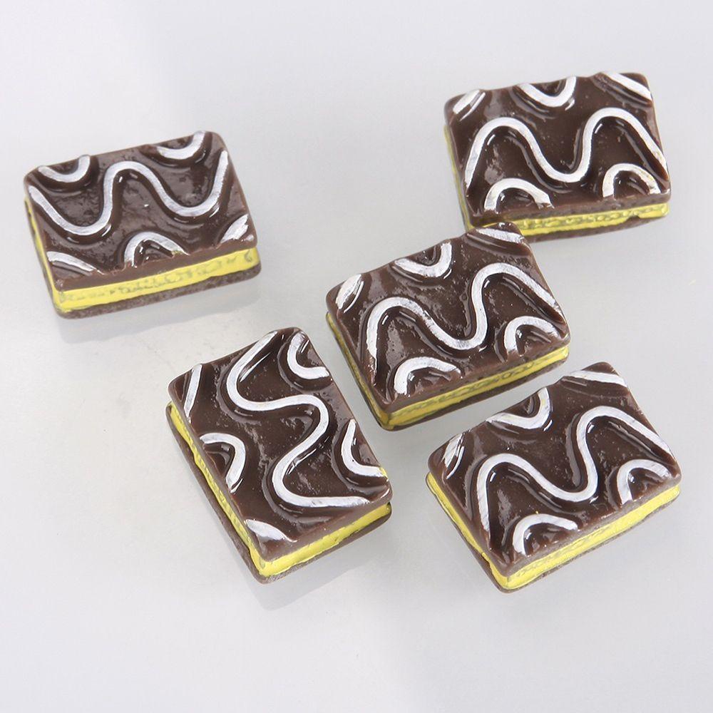 Lanfy Coklat Flatback Resin Sweet Candy Parts Art Charm Model Dekorasi Cabochon Miniatur
