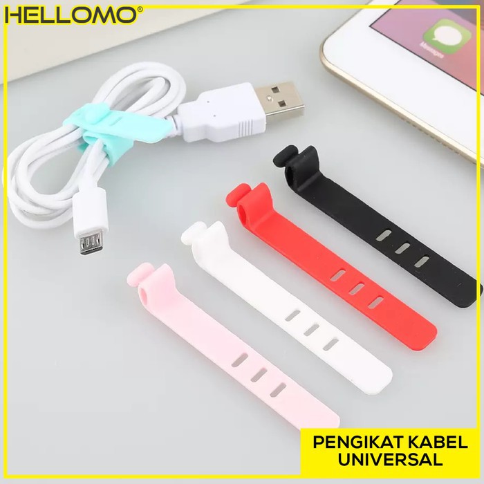 Pengikat Kabel Penggulung Cable KLIP KABEL POLOS Klip Charger Hp Universal