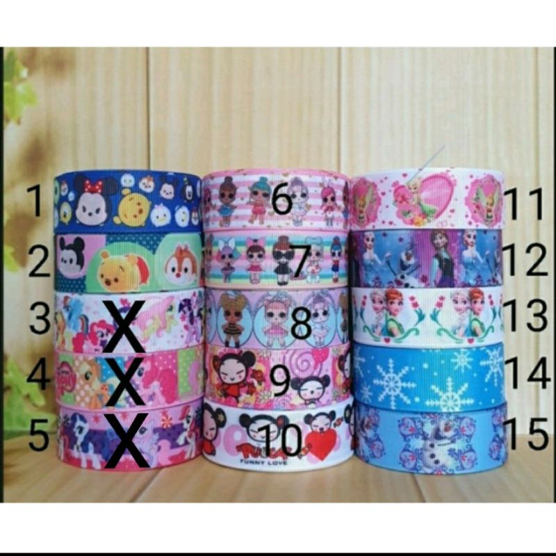 

Pita Grosgrain Motif 1" (2.5cm) LOL my little pony pucca frozen