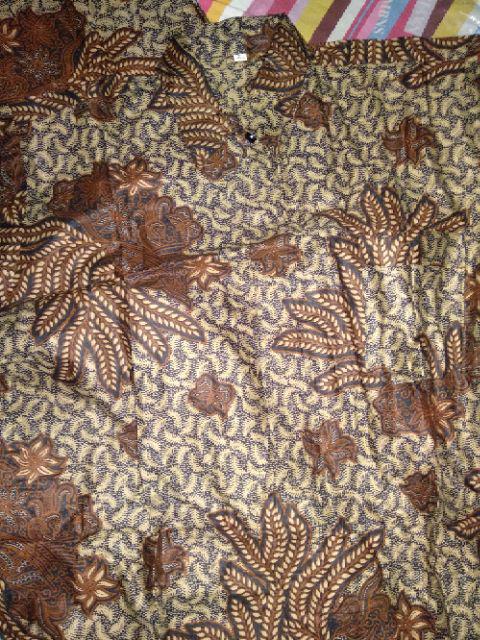 Couple Gamis Sogan 2477 Padi Kombinasi Batik Modern Long Dress Terusan Seragam Pesta