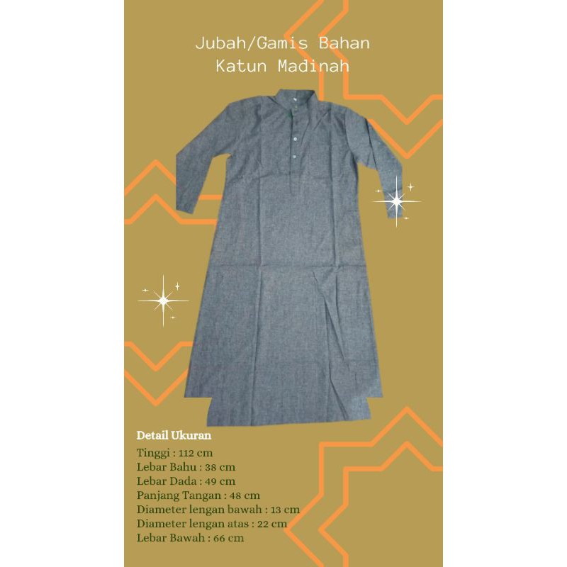 Gamis laki laki  Katun Madinah Asli / Jubah Pria