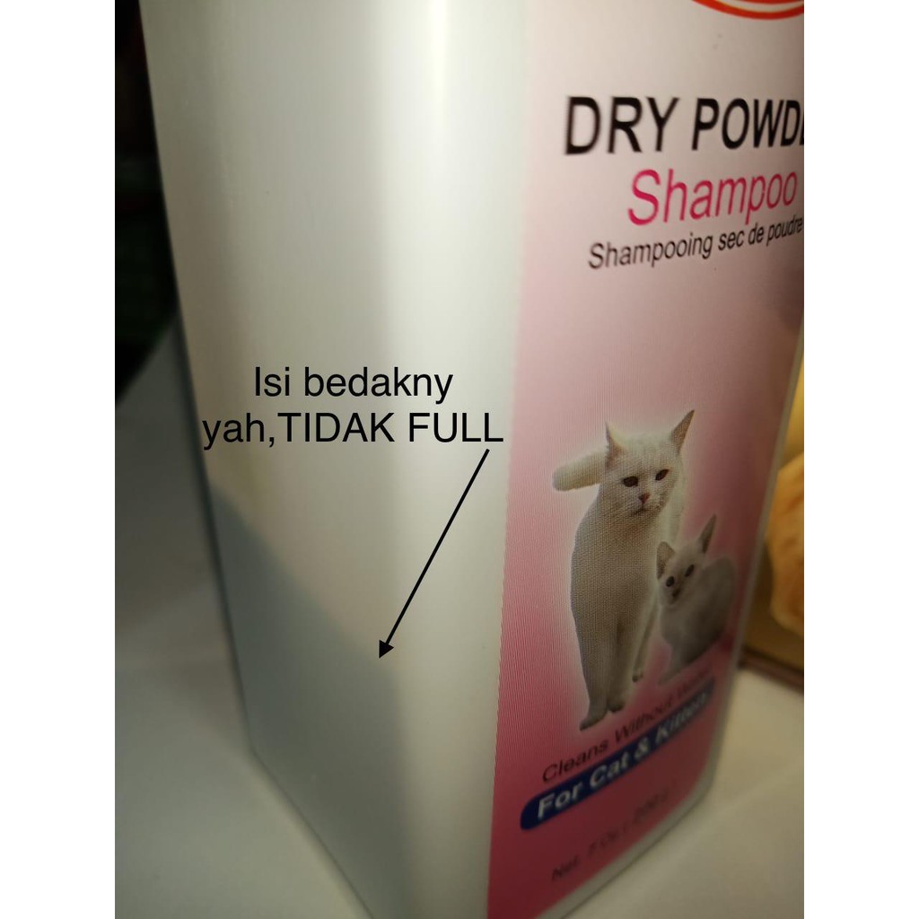 pet pet dry shampoo anak anjing kucing bersih tanpa mandi 200gr