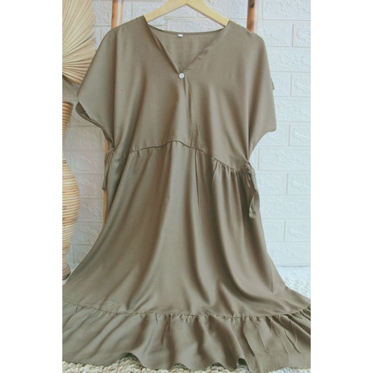 Daster Kimono Pendek || Daster Kimono Polos || Dres Kimono || Daster Rayon || Daster Rayon Busui || Daster Ruffle Busui-ARMY