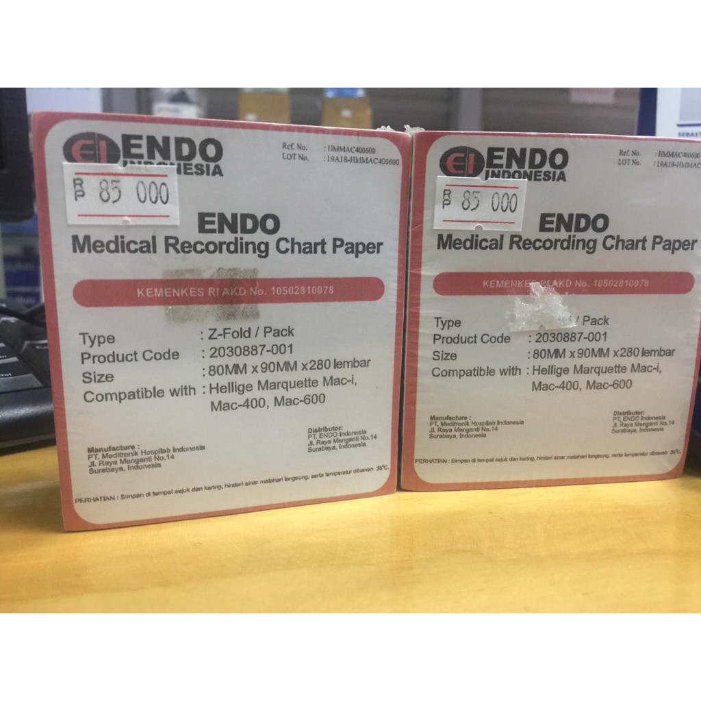 

Kertas EKG/ Medical Recording Chart Paper END0 88MM X 90MM